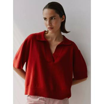 Sofie Schnoor Червена дамска риза с вълнен пуловер Sofie Schnoor Sofie Schnoor | Cherven | ЖЕНИ | XS