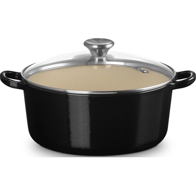 Le Creuset Тава за печене Tradition Collection със стъклен капак 24 см черен мат (27001241402423)