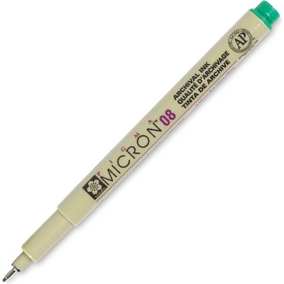 Technický liner SAKURA Pigma Micron 08 zelený 0,5 mm