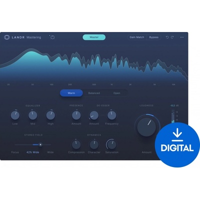 LANDR Mastering Plugin PRO Digitální produkt – Zboží Živě