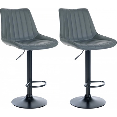 Design-Shop Toni koženka Sivá / čierny rám 2 ks