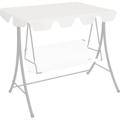 OMAXI 116203 Náhradní stříška na zahradní houpačku bílá 150/130 x 105/70 cm