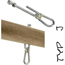 Houpačkový hák 140 mm M12 typ "J" KAXL 811.003.010.001