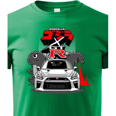 Dětské tričko Nissan GTR Godzilla ZelenáCanvas Dětské tričko Bezvatriko.cz 1852