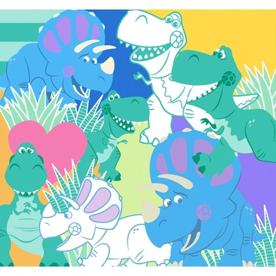 Komar Vliesová fototapeta Toy Story Rex and Trixie rozměry 300 x 280 cm