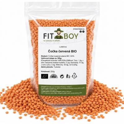 Fitboy Čočka červená BIO 250 g