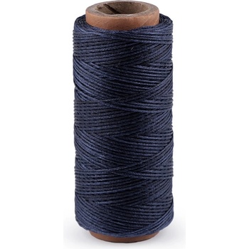 Voskované polyesterové nite šírka 1 mm - (64) modrá tmavá