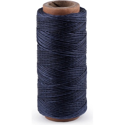 Voskované polyesterové nite šírka 1 mm - (64) modrá tmavá