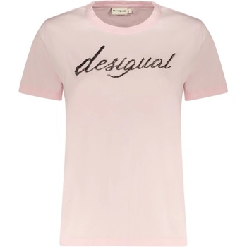 DESIGUAL Дамска тениска с къс ръкав desigual, Размер m, Цвят Роза (26swtk08_rs3025)