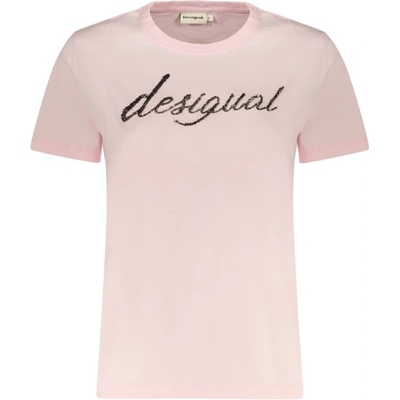 DESIGUAL Дамска тениска с къс ръкав desigual, Размер m, Цвят Роза (26swtk08_rs3025)