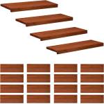 vidaXL Стъпала за стълби 20 бр. 70 x 25 x 2 cm Кафяво Солидно бук (3446508)