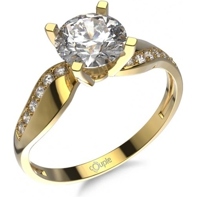 Couple zásnubní prsten Celestina žluté zlato se zirkony 585 52 1 0518.0Z00.0.54.001