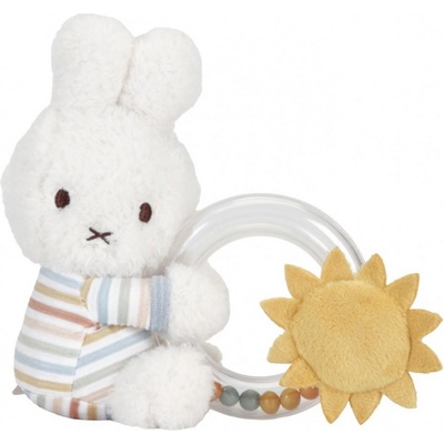 Little Dutch Chrastítko s korálky králíček Miffy Vintage Proužky