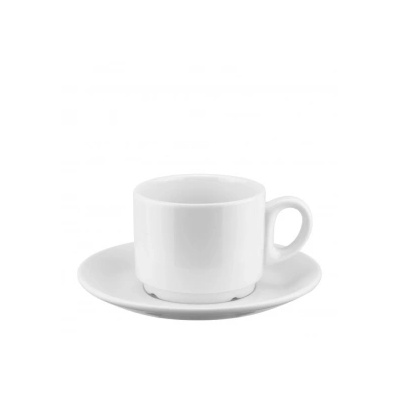 Horecano - Порцеланова чаша 200мл с чинийка ф15см ALVI-(HC-56989) (0156989)