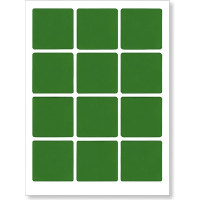 CDRmarket ETR0ECO6060A420GREEN Samolepicí etikety 60 x 60 mm 12 etiket A4 20 listů zelené