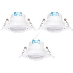 Aigostar - Комплект от 3 вградени LED осветителни тела LED/5W/230V 3000K Ø 8, 5 см, бели (AI2037)