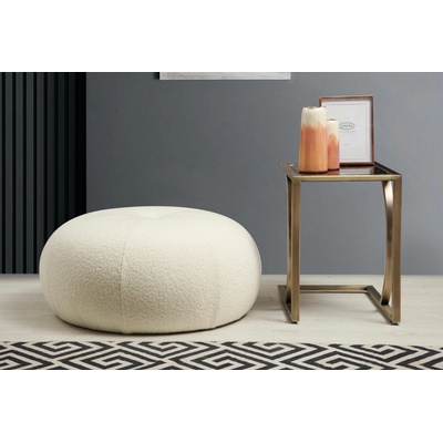 Hanah Home Taburet TINA buklé biely