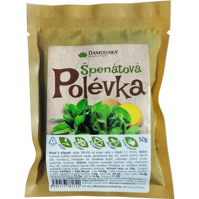 Damodara Instantní polévka špenátová 50 g