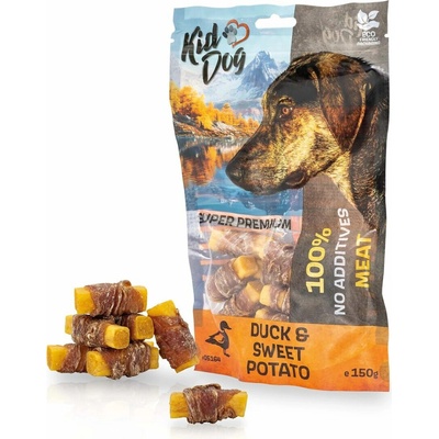 KIDDOG SUPER PREMIUM 100% kačacie mäso na batáte bez aditív 150 g