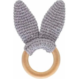 BabyJem Дървена чесалка BabyJem - Amigurumi, Grey (651)