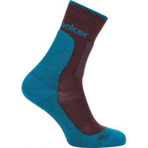 Icebreaker Дамски туристически чорапи Icebreaker Women's Merino Hike+ Medium Crew Walking socks - Java / Tidal Teal - размер 35-37 (EU) (201-9238-0611)