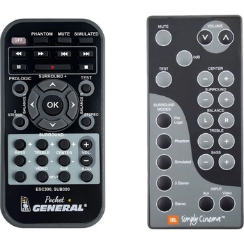 GENERAL JBL Simply Cinema ESC300, SUB300 - дистанционно управление дубликат (Simply Cinema ESC300, SUB300)