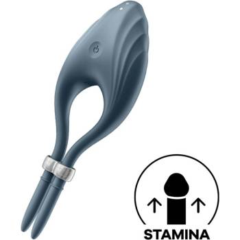 Image 1 of Satisfyer Вибриращ сив пръстен за пенис Satysfyer Duelist