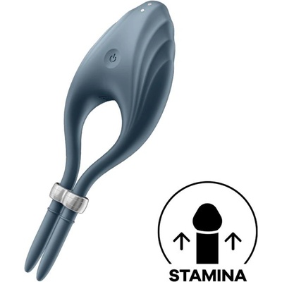 Satisfyer Вибриращ сив пръстен за пенис Satysfyer Duelist