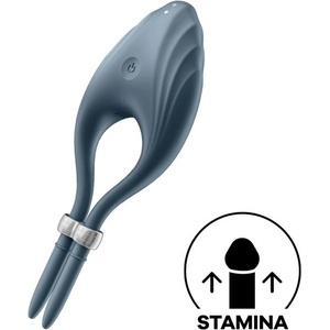 Satisfyer Вибриращ сив пръстен за пенис Satysfyer Duelist
