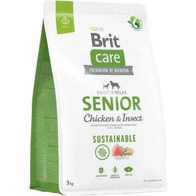 Brit Care Senior kuřecí a hmyzem 3 kg