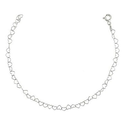 INFINITYSILVER Stříbrný náramek HEART 1 srdíčkový 723304517