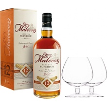 Malecon Reserva Superior 12y 40% 0,7 l (dárčekové balenie 2 poháre)
