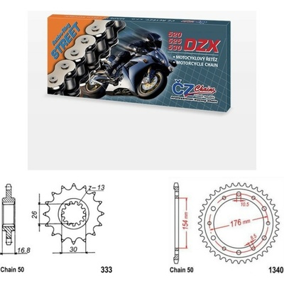 ČZ Řetězová sada Honda VFR 750 90-98