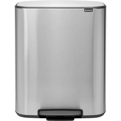 Кош за смет Brabantia Bo Pedal 2x30L, Matt Steel Fingerprint Proof (1003192)