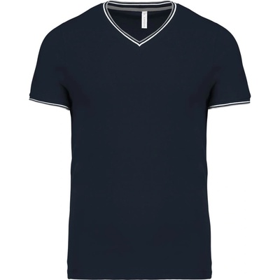 Kariban k374 / Мъжка тениска с v-образно деколте в пике - тъмносин xxxl (20k37437613)