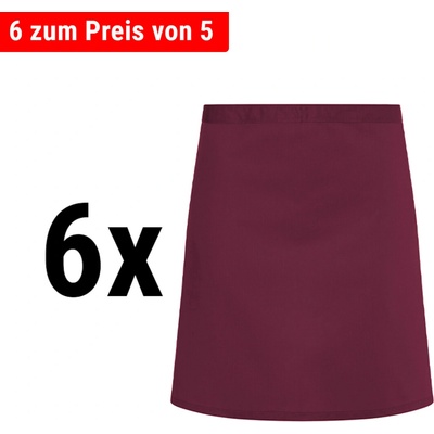 G.Gastro 6 ks Karlowsky Zástěra do pasu Basic vínová D9785701