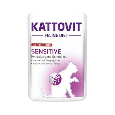 Kattovit Sensitive kura a kačica 85 g