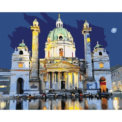Zuty malování Podle čísel St. Charles Ve Vídni 80 x 100 Cm Plátno Rám