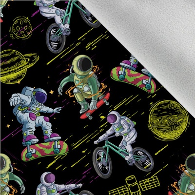 Látka softshell zimní astronaut na černé