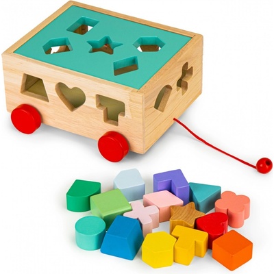 Eco Toys vozík s třídičem a kostkami