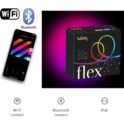 LED Smart svetelný pás 2m Twinkly Flex 192 ks RGB BT Wi-Fi