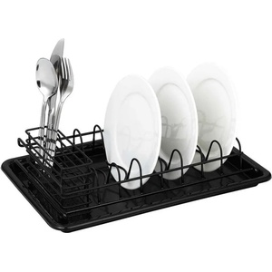 Kinghoff Сушилник за съдове Kinghoff KH 1478, 38 x 24.5 x 9.5 см, Черен (549) - topmarket