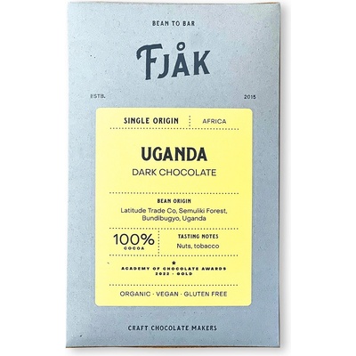 FJAK Sjokolade 100% hořká UGANDA 60 g