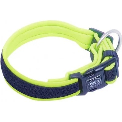 Nobby Нашийник за куче nobby mesh preno, мрежа, найлон с неопренова подплата, дебелина 25-35 мм, дължина 40-55 см - неон зелен, Германия - 80543-39
