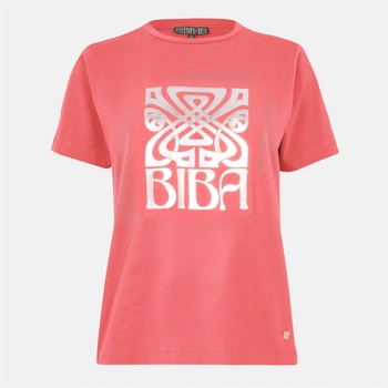Biba Тениска Biba Logo T-Shirt - Coral Pink