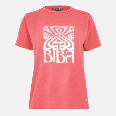 Biba Тениска Biba Logo T-Shirt - Coral Pink