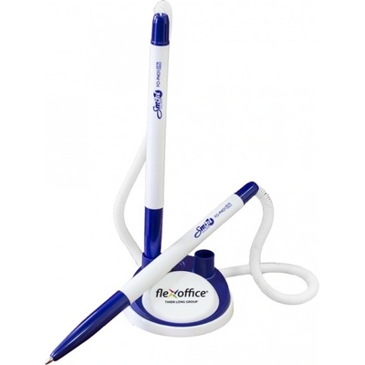 FlexOffice Химикалки с шнур FlexOffice PH01 Smart 2бр. , сини, синьо мастило, 0.7 mm, със стойка, пластмасови, цената е за 1бр. (продава се в опаковка от 10бр. )
