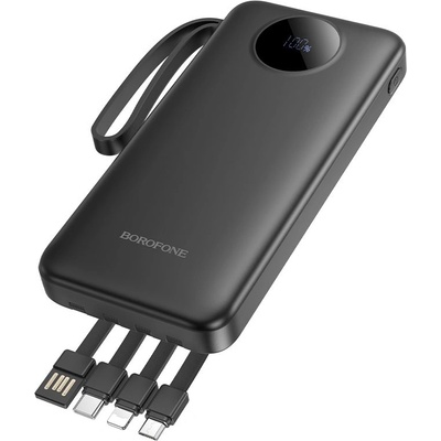 BOROFONE Преносима батерия Borofone, BJ53 10000mAh, кабел Micro USB/Type-C/Lightning, Бяла (8516)