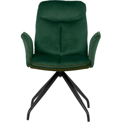 Carmen Трапезен стол Carmen MARLOW, до 120kg. , дамаска, прахово боядисана метална база, тъмнозелен (bt-3532336_3)