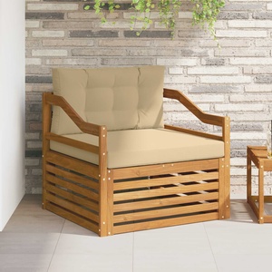vidaXL Външен диван Натурален и Бежов (3436413)
